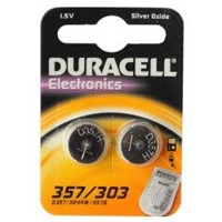 Duracell 357/303 1.5V Cell Battery (2 Pack)